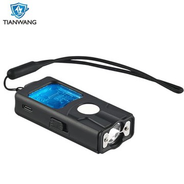 Alat pertahanan diri setrum dengan indikator baterai LED